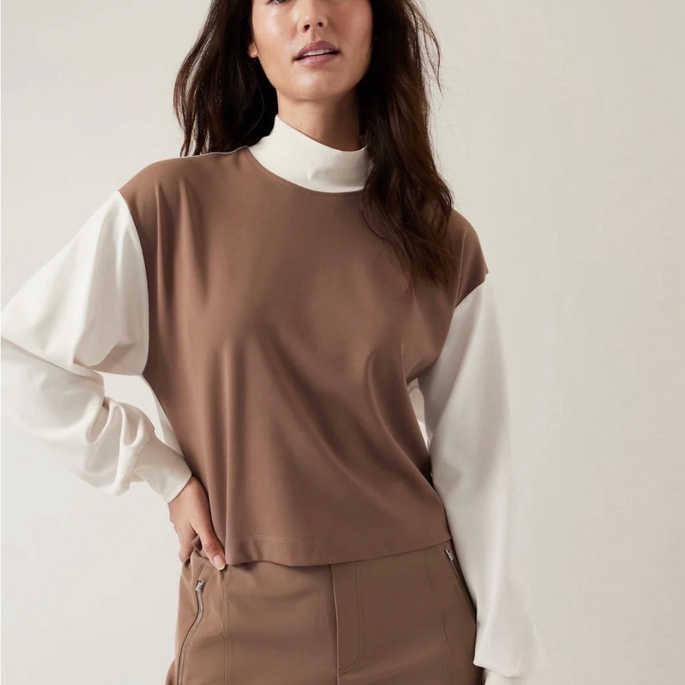 Athleta Venice Colorblock Cropped Sweatshirt